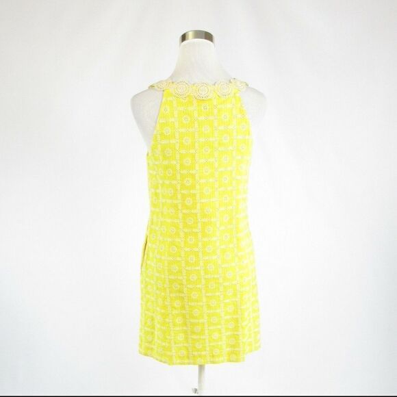 Tibi yellow white geometric dress 4 - Picture 7 of 8